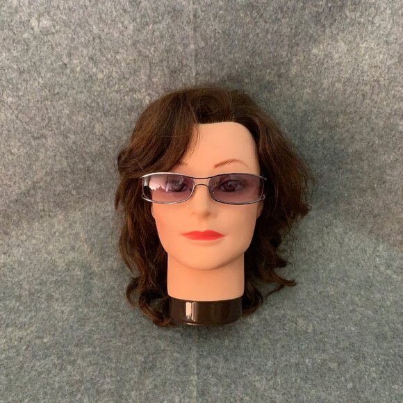 Evita Peroni Hand Made Silver Metal Rectangle Sunglasses - Picture 2 of 15